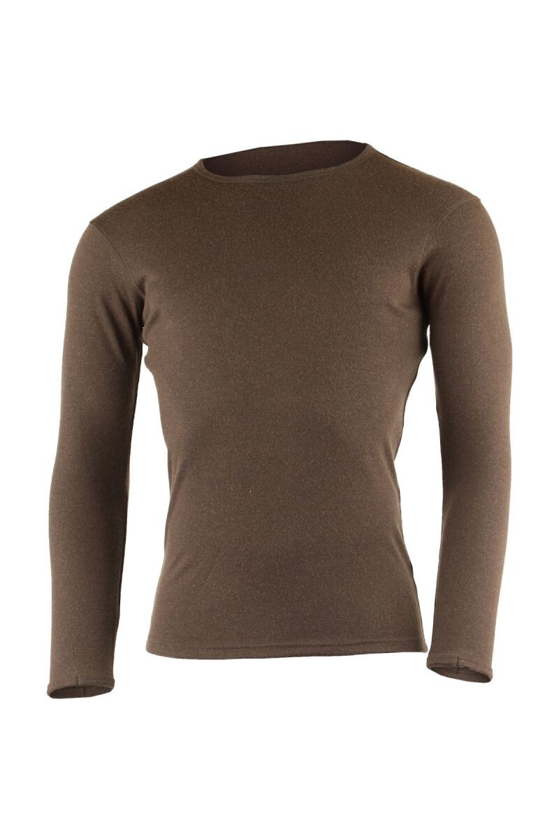 Lasting BELO 7777 hnedá pánska merino mikina Veľkosť: L