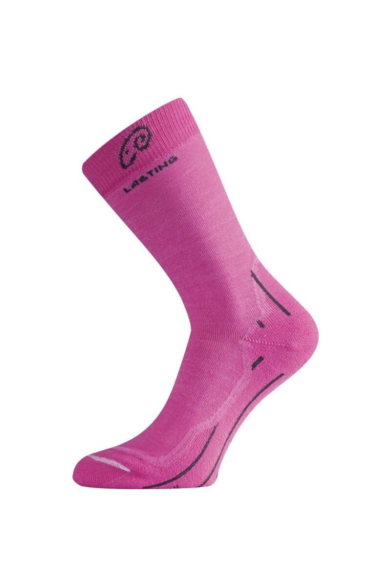 Lasting WHI 408 ružová merino ponožky Veľkosť: (42-45) L