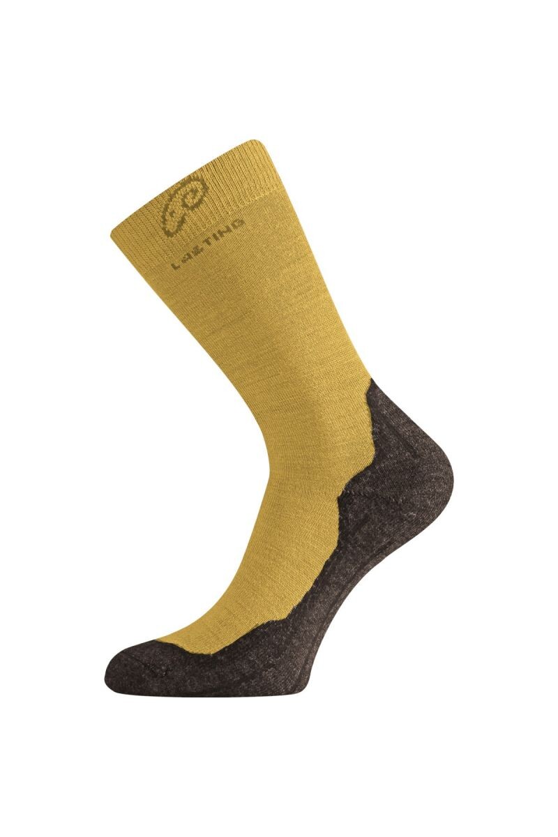 Lasting WHI 640 horčicová vlnené ponožky Veľkosť: (46-49) XL