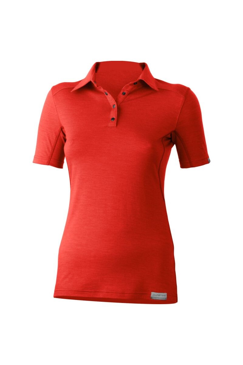Lasting ALISA 3737 červená dámska merino polo košeľa Veľkosť: S