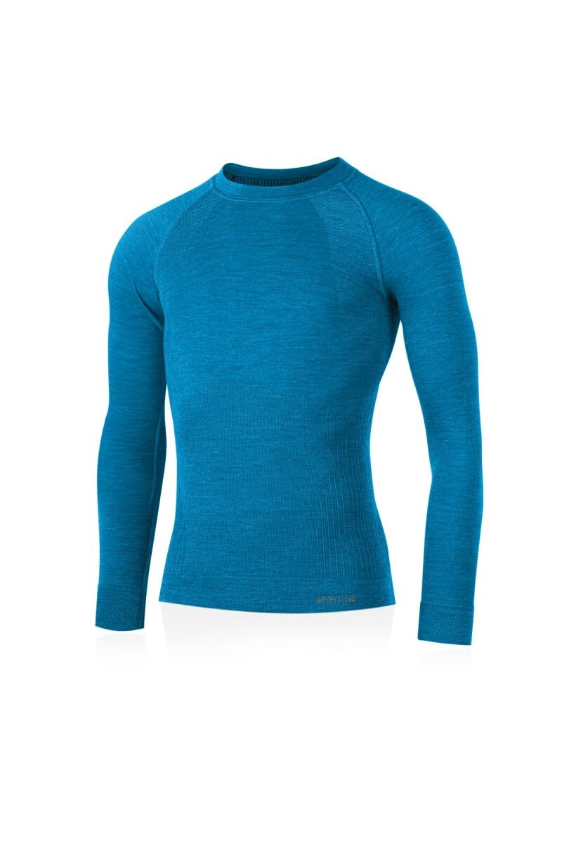 Lasting MAPOL 5150 modré pánske merino tričko Veľkosť: L/XL