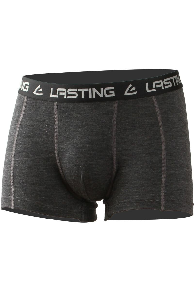 Lasting NORO 8169 šedé pánske merino boxerky Veľkosť: M