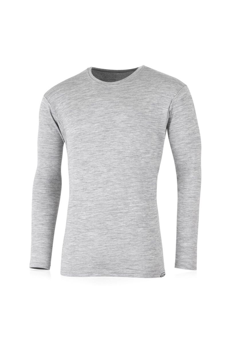 Lasting WOLK 8484 šedá pánska merino mikina Veľkosť: L