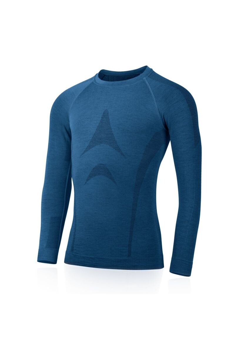 Lasting WOLF 5160 modré pánske merino tričko Veľkosť: L/XL
