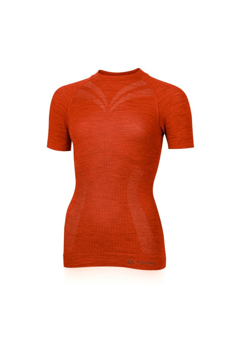 Lasting MALBA 2160 oranžové dámske merino tričko Veľkosť: L/XL