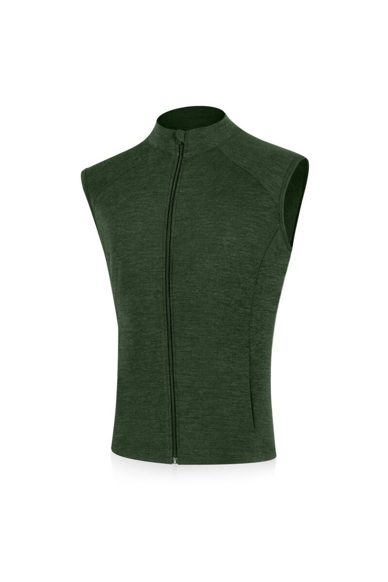 Lasting WESO 6166 zelená pánska merino vesta Veľkosť: M