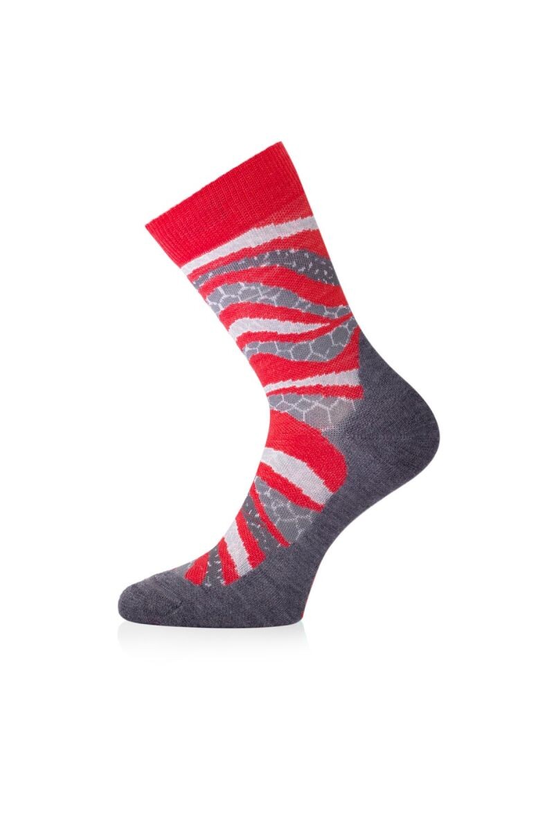 Lasting merino ponožky WLF 338 červené Veľkosť: (42-45) L