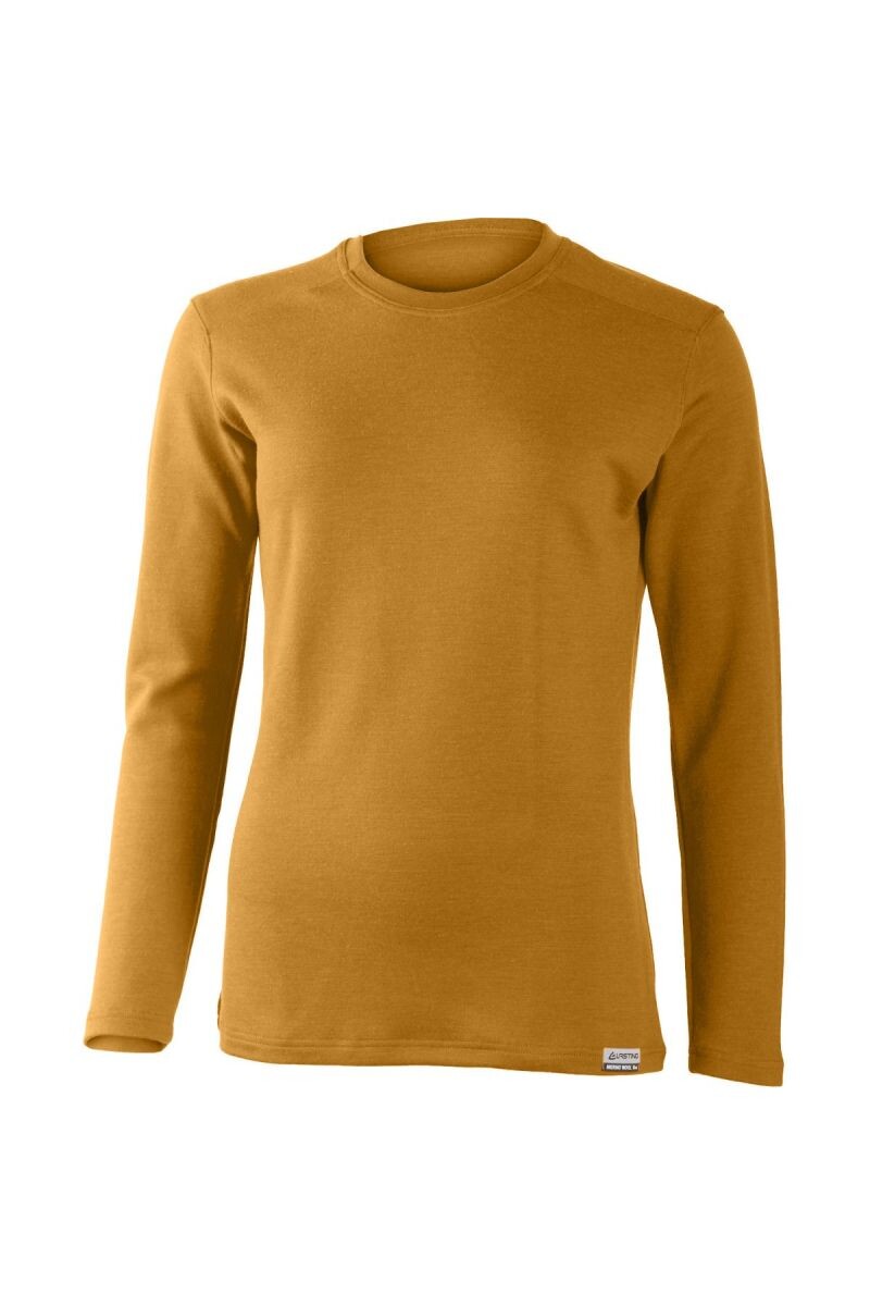 Lasting LOTA 2424 horčicová dámska merino mikina Veľkosť: S