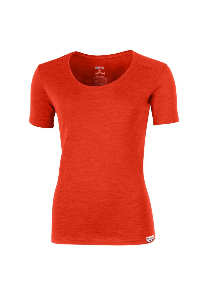 Lasting IRENA 2160 oranžové dámske merino tričko Veľkosť: L