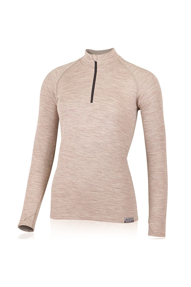 Lasting LAURA 7169 béžová dámska merino mikina Veľkosť: S