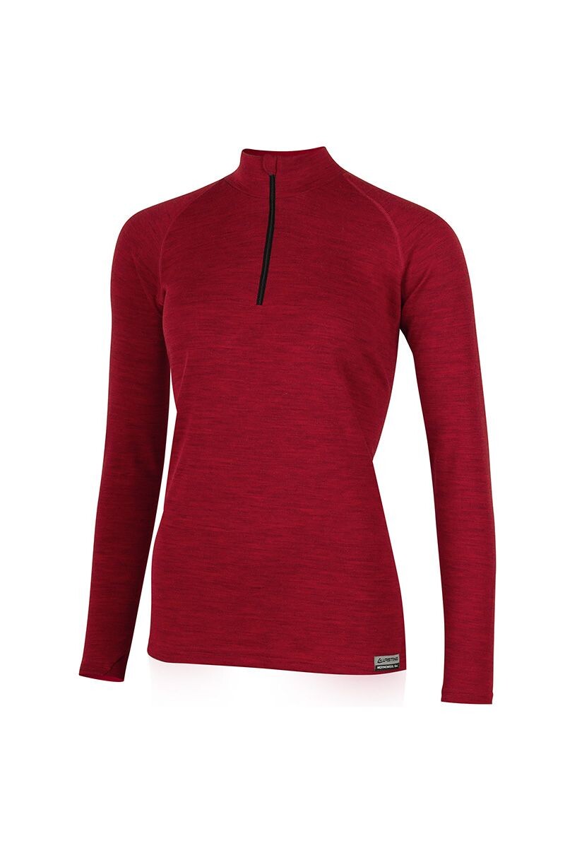 Lasting LAURA 3169 červená dámska merino mikina Veľkosť: L