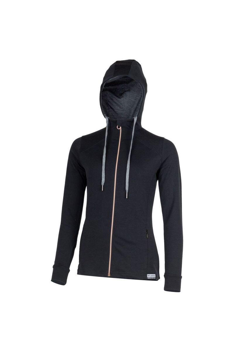 Lasting KARMINA C909 čierna dámska merino mikina Veľkosť: XL