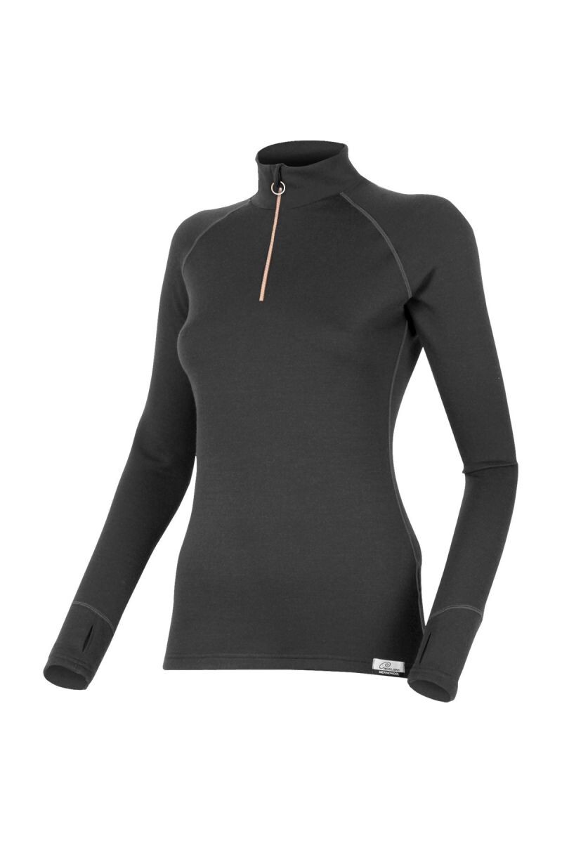 Lasting LAURA C900 čierna dámska merino mikina Veľkosť: L