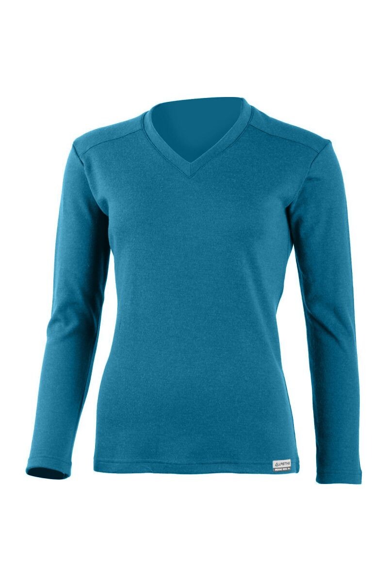 Lasting STELA 5858 modrá dámska merino mikina Veľkosť: S