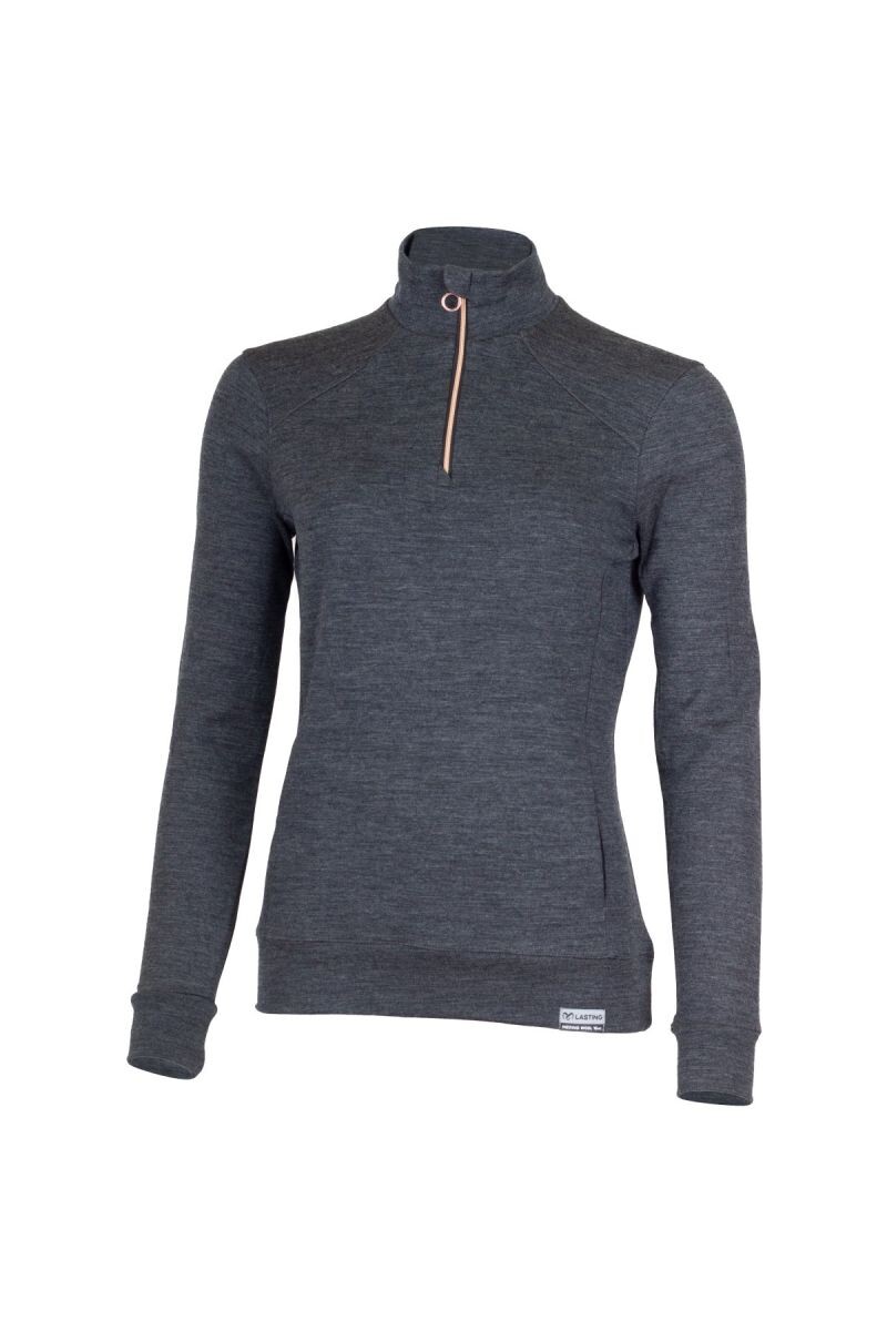 Lasting WARMINA C816 sivá dámska merino mikina Veľkosť: S