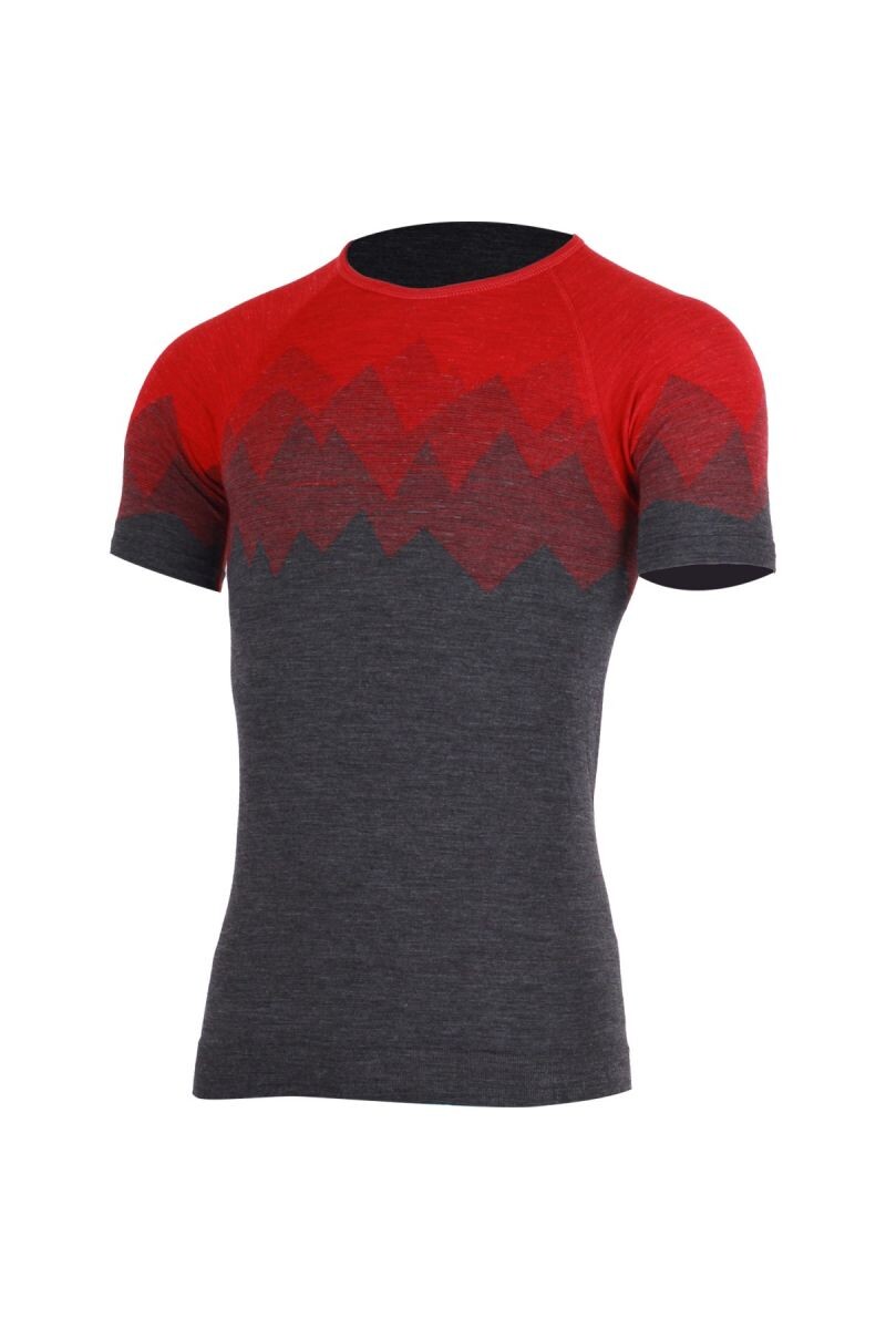 Lasting WESOR 3168 červené pánske merino tričko Veľkosť: L/XL