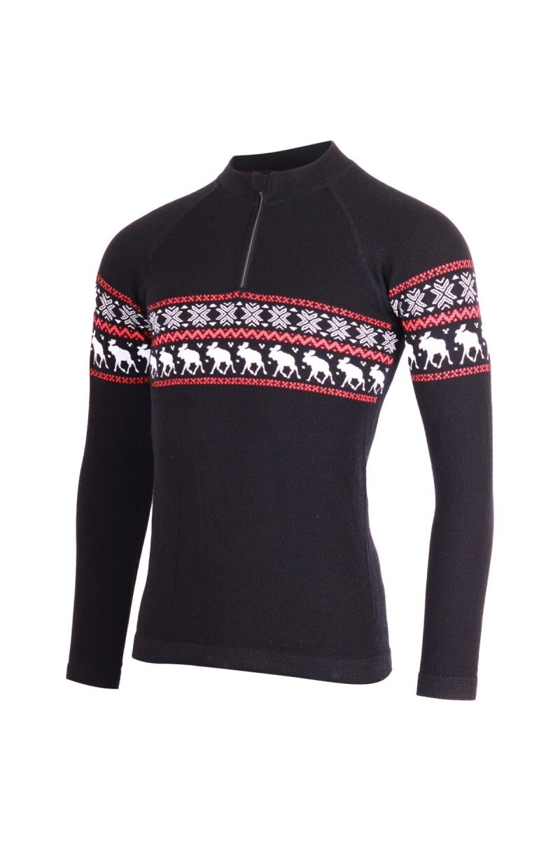 Lasting WARON 9091čierne pánske merino tričko Veľkosť: S/M