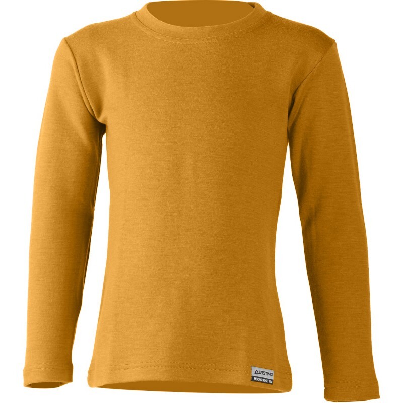 Lasting STONY 2424 horčicová detská merino mikina Veľkosť: 110
