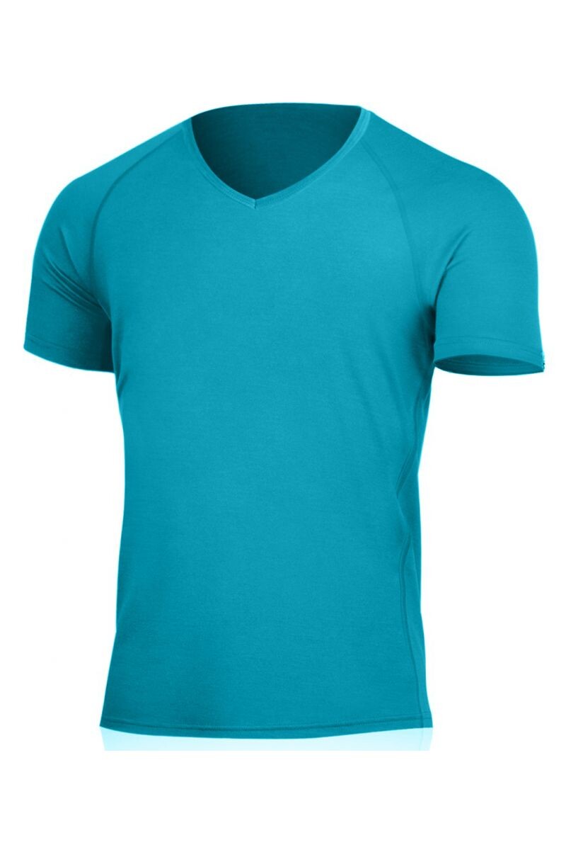 Lasting VIDO 5858 modré pánske merino tričko do V Veľkosť: L