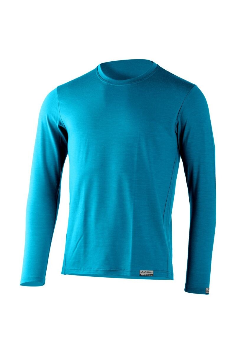 Lasting ALAN 5858 modré pánske merino tričko Veľkosť: XL