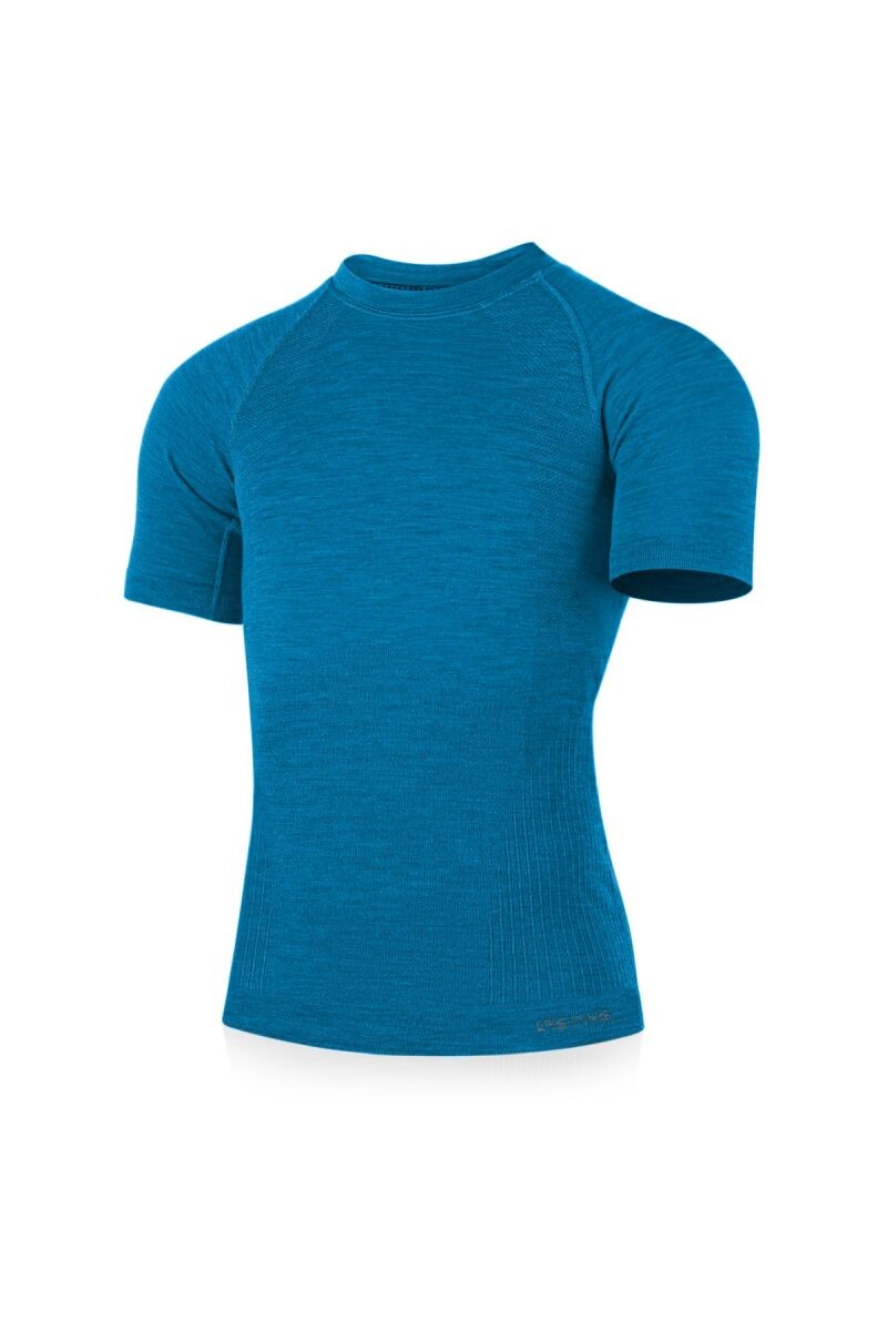 Lasting MABEL 5150 modré pánske merino tričko Veľkosť: L/XL