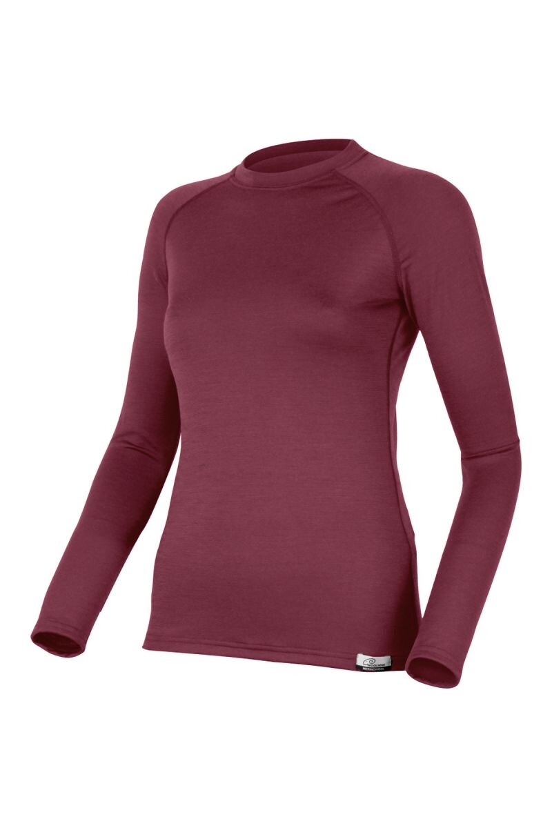 Lasting ATILA 3838 vínové dámske merino tričko Veľkosť: L