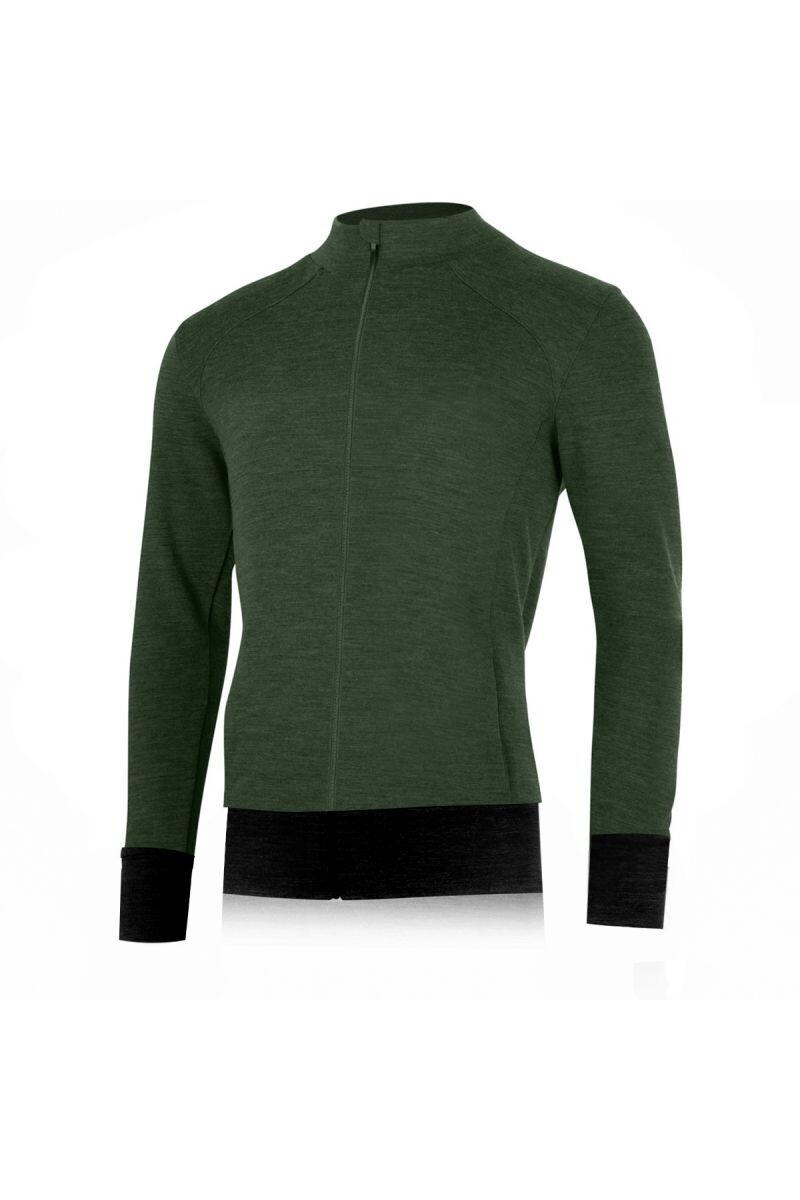 Lasting LARMIN 6169 zelená pánska merino mikina Veľkosť: M