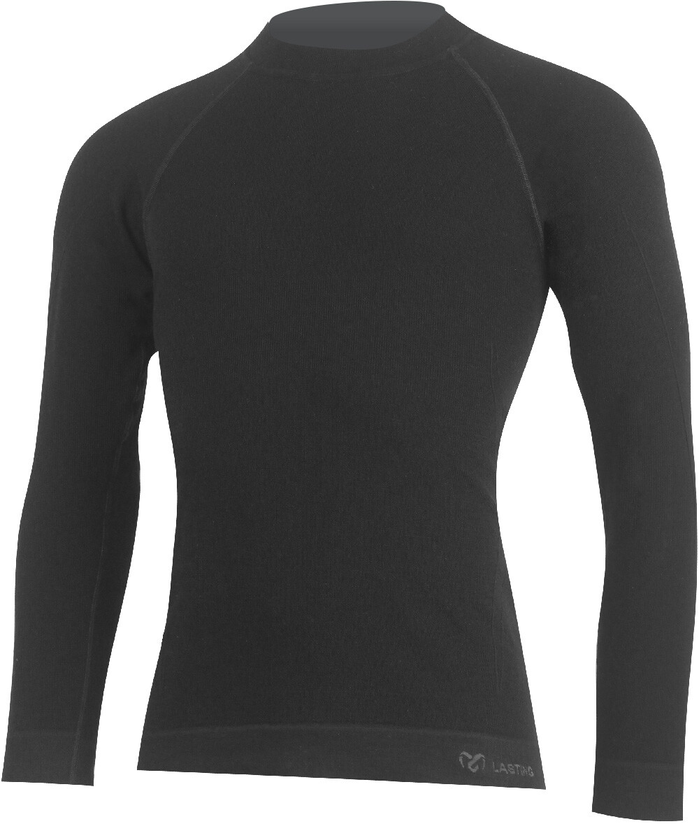 Lasting WILDA 9090 čierne pánske merino tričko Veľkosť: L/XL