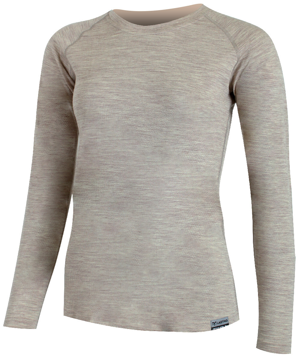Lasting ATILA 7160 béžová dámske merino tričko Veľkosť: XL