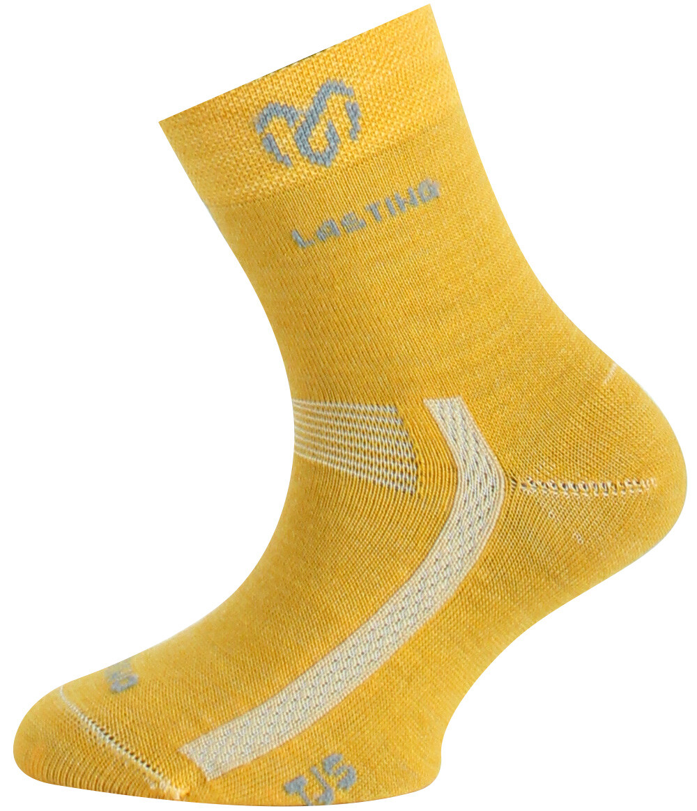 Lasting detské merino ponožky TJS 208 horčicové Veľkosť: (34-37) S