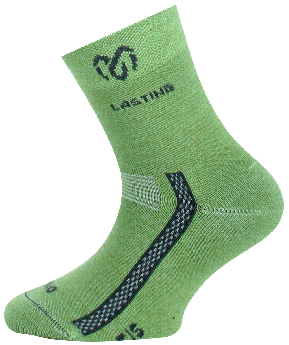 Lasting detské merino ponožky TJS 600 zelené Veľkosť: (34-37) S