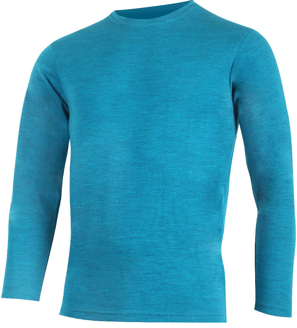 Lasting ANDRES 5858 modrá pánska merino mikina Veľkosť: L