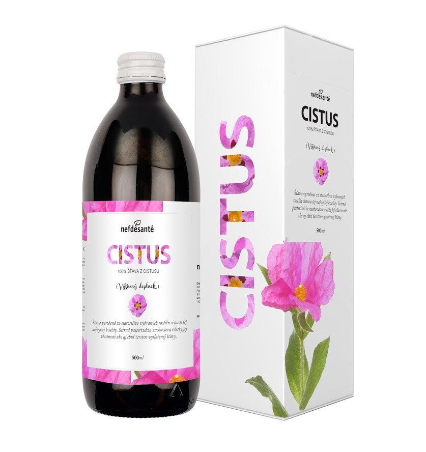 Nefdesante CISTUS (100 % šťava z cistusu s prídavkom vitamínu C 500 ml) 500 ml