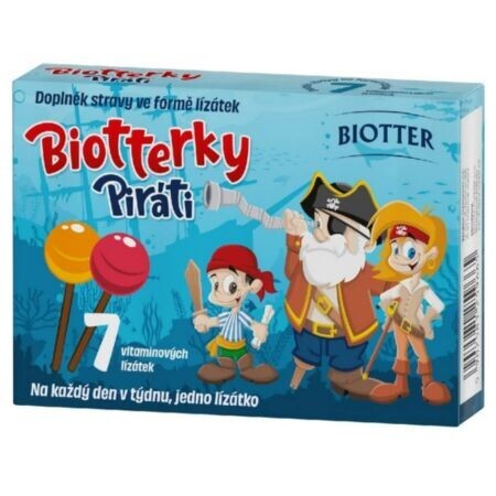 Biotterky Piráti vitamínové lízanky 7 ks