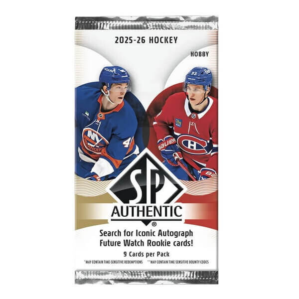 Upper Deck 2025–2026 Upper Deck SP Authentic Hockey Hobby Balíček – hokejové kartičky