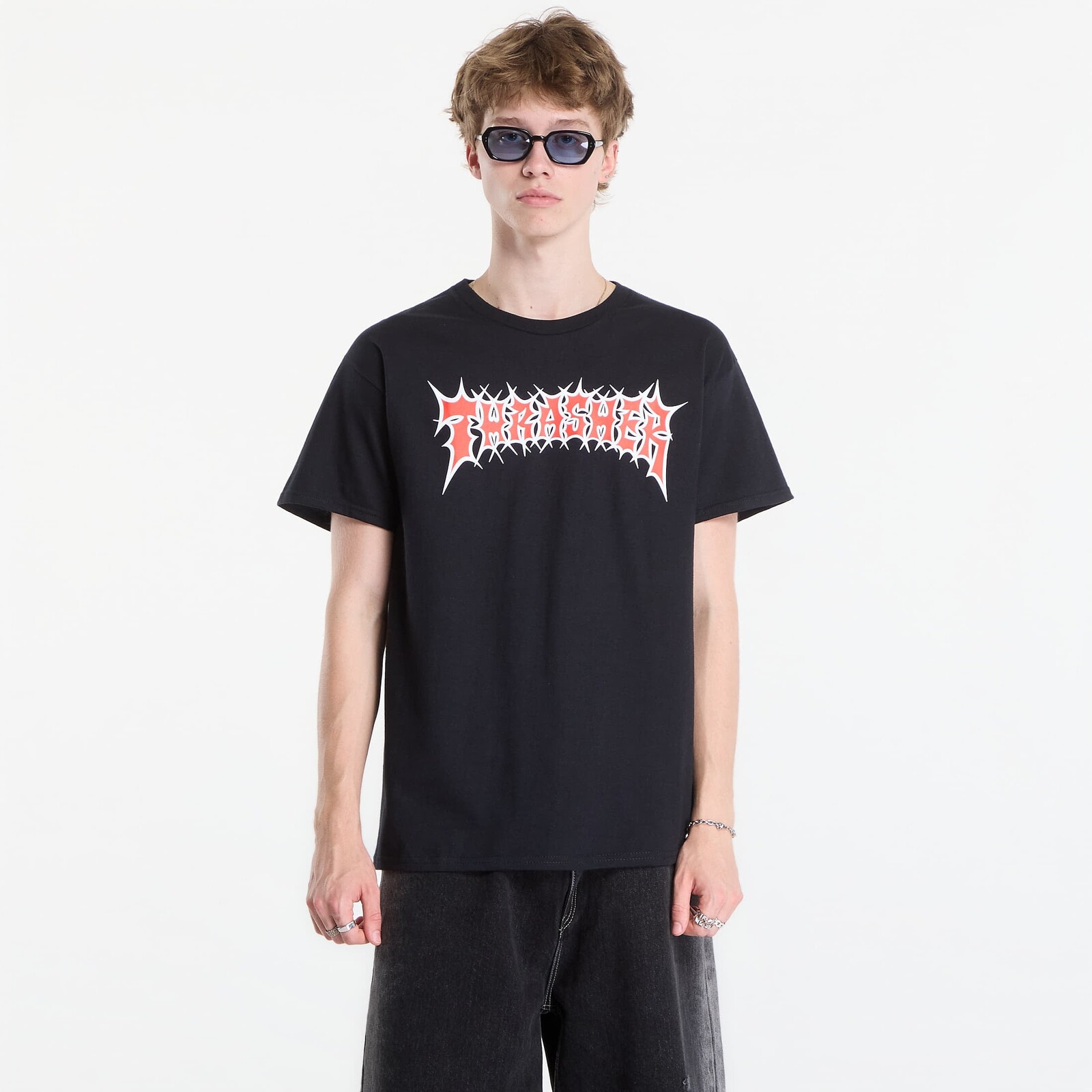 Tričko Thrasher Spikey T-Shirt Black S