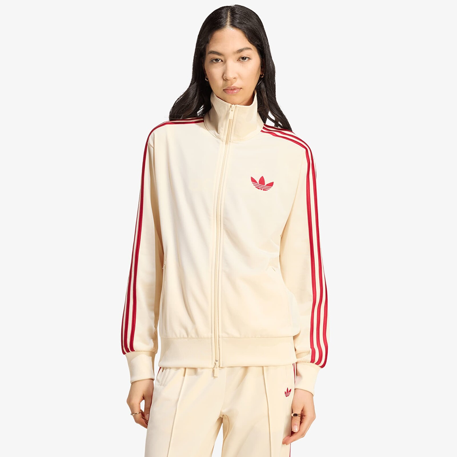 Bunda adidas Firebird Track Top Loose Warm Vanilla/ Team Victory Red L