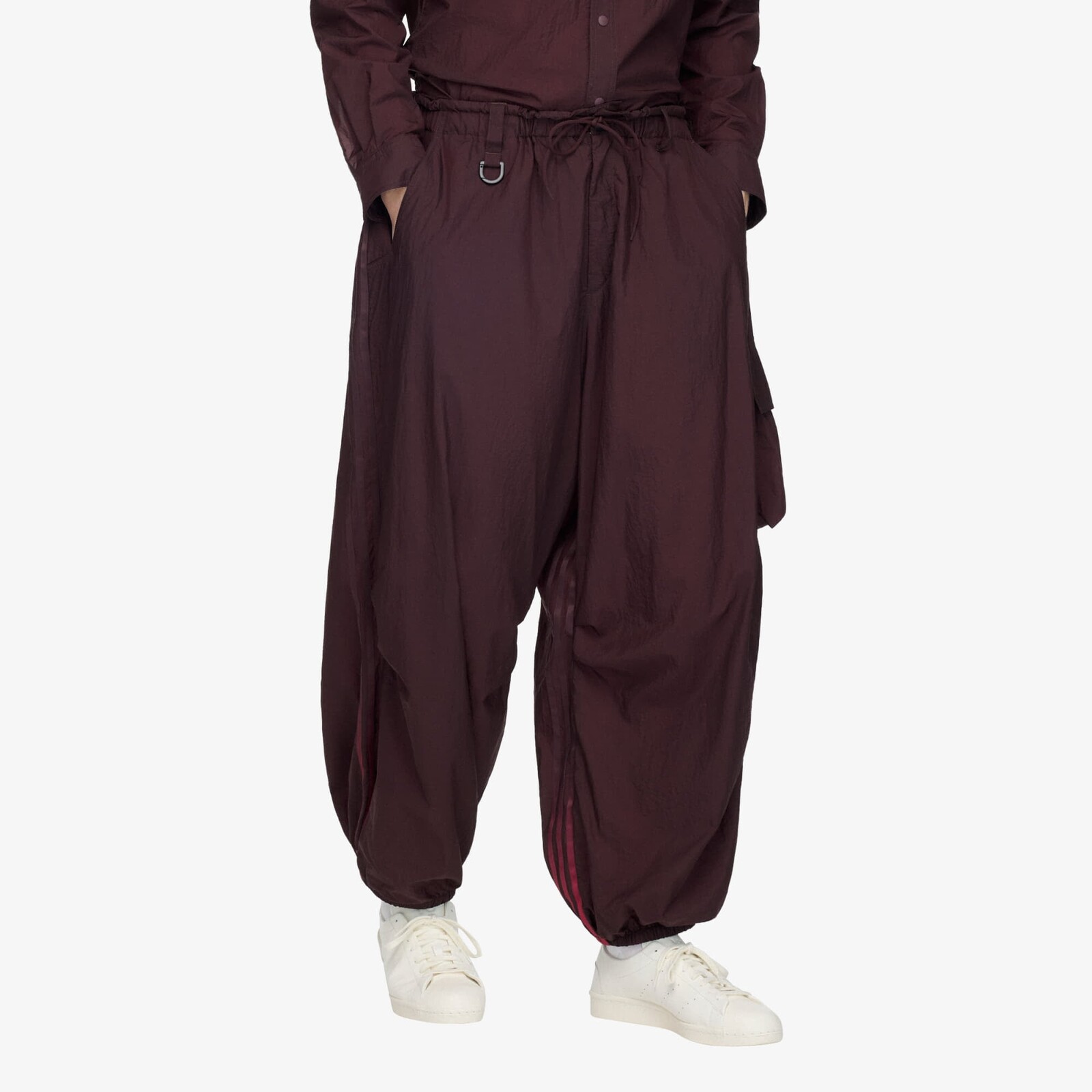 Kalhoty Y-3 Gradient 3 Stripes Nylon Cargo Pants UNISEX Night Red L