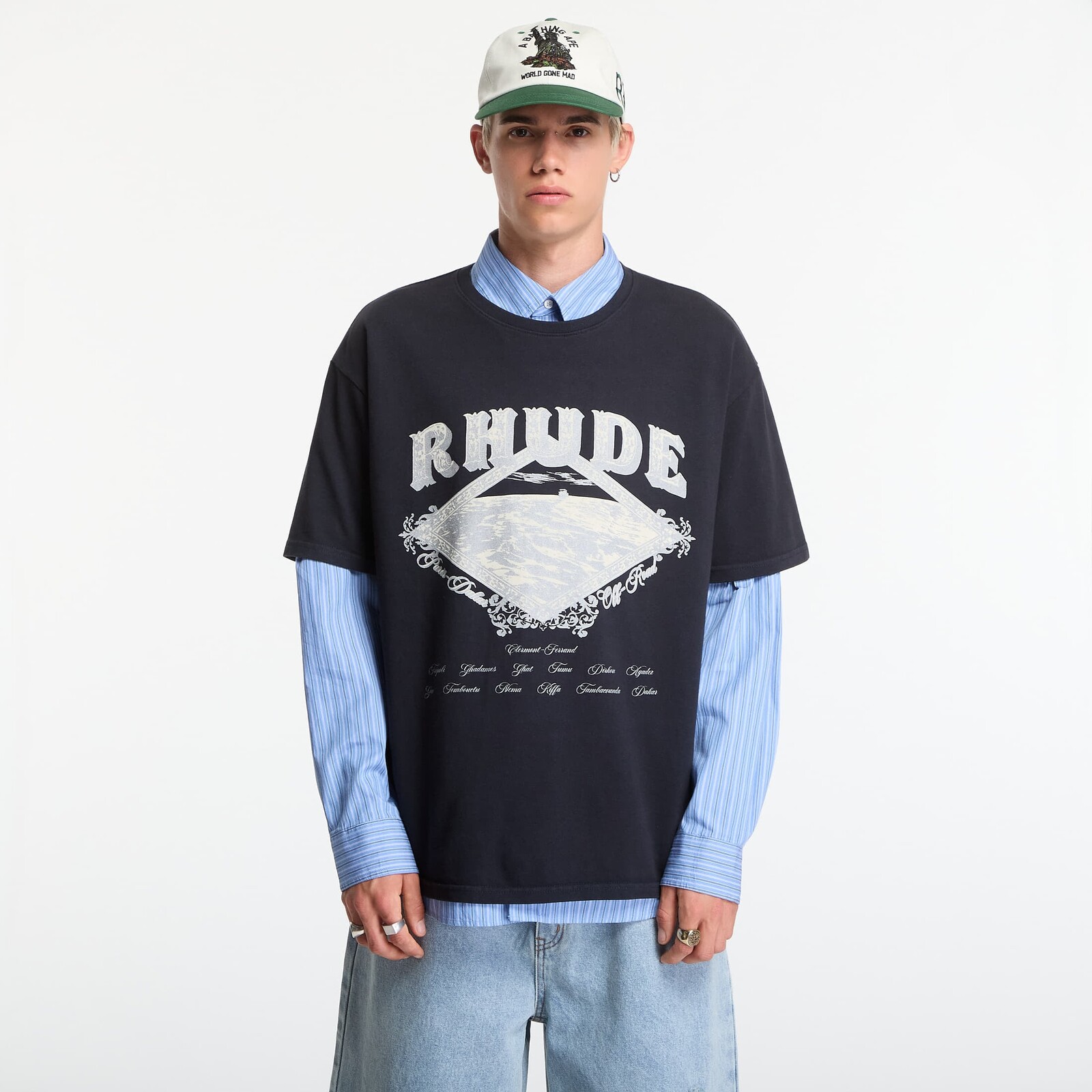 Tričko Rhude Dakar Convoy Tee Vintage Black/ Silver M