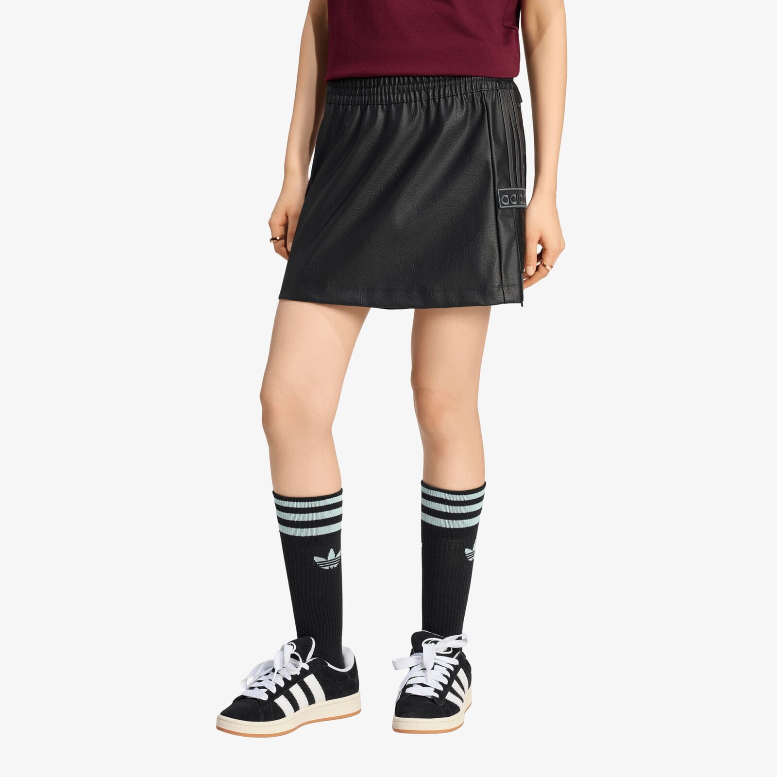 Sukňa adidas Pleather Adibreak Skirt Black/ Utility Black S