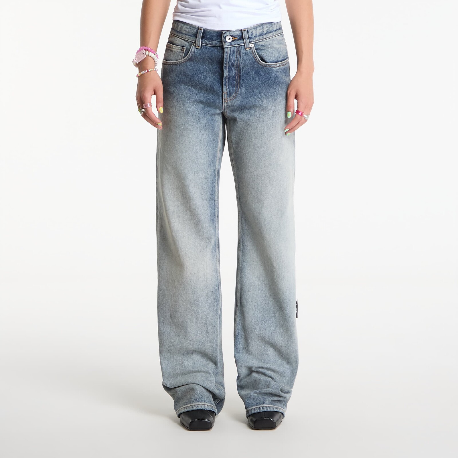 Džínsy Off-White Indust Susy Denim Pants Ombre Blue 28