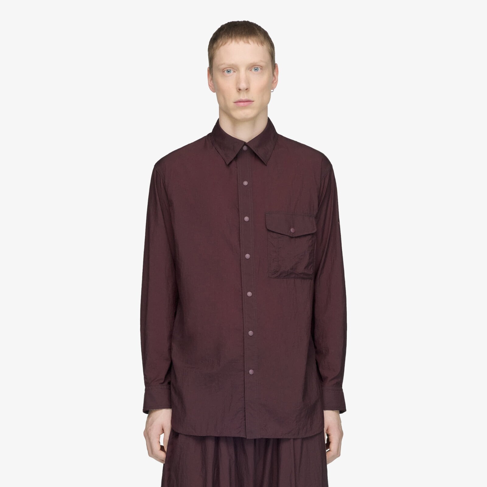 Košeľa Y-3 Gradient 3 Stripes Nylon Overshirt UNISEX Night Red XL
