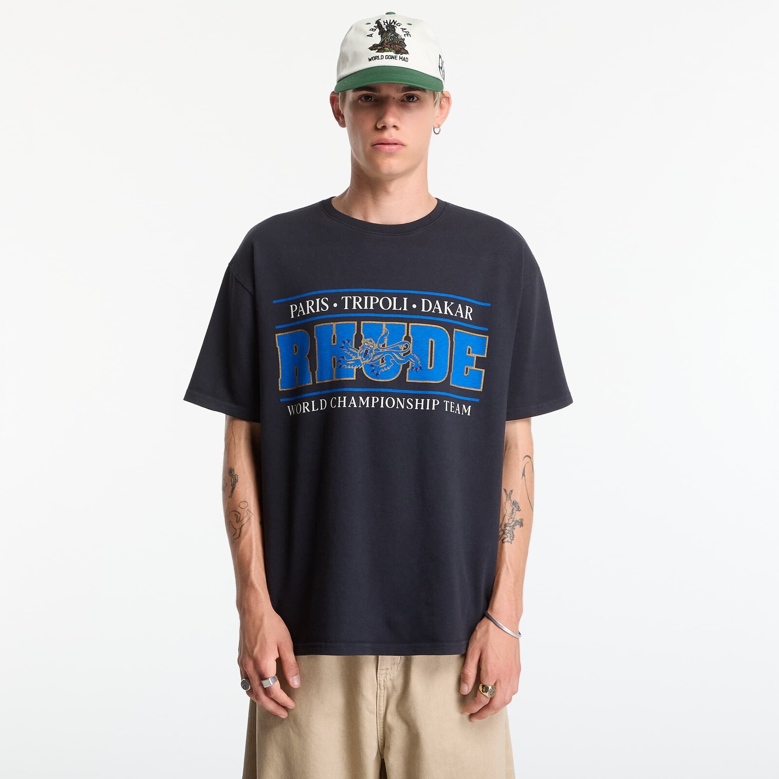 Tričko Rhude Chrono Tee Vintage Black/ Blue L
