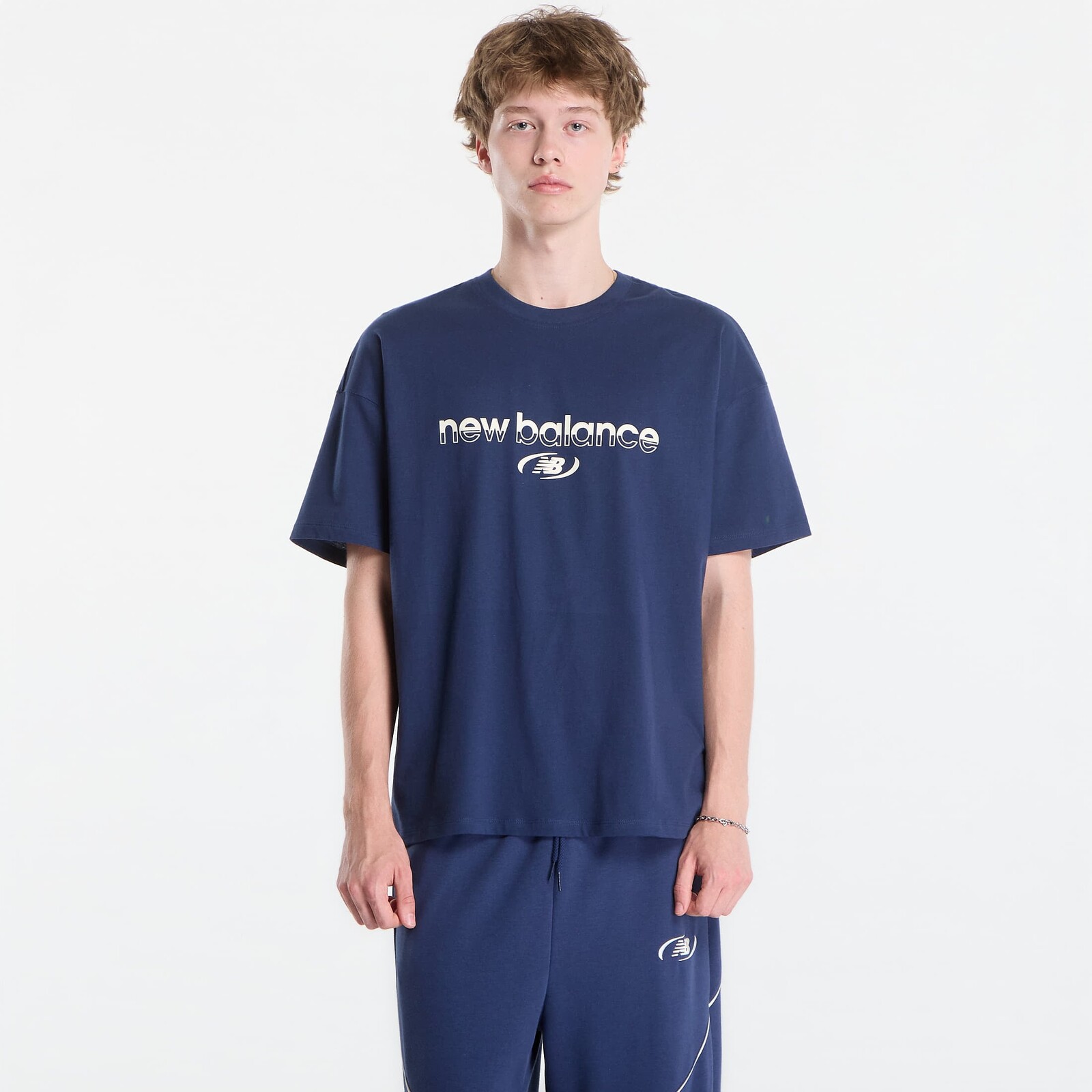 Tričko New Balance Trackside T-Shirt Nb Navy L