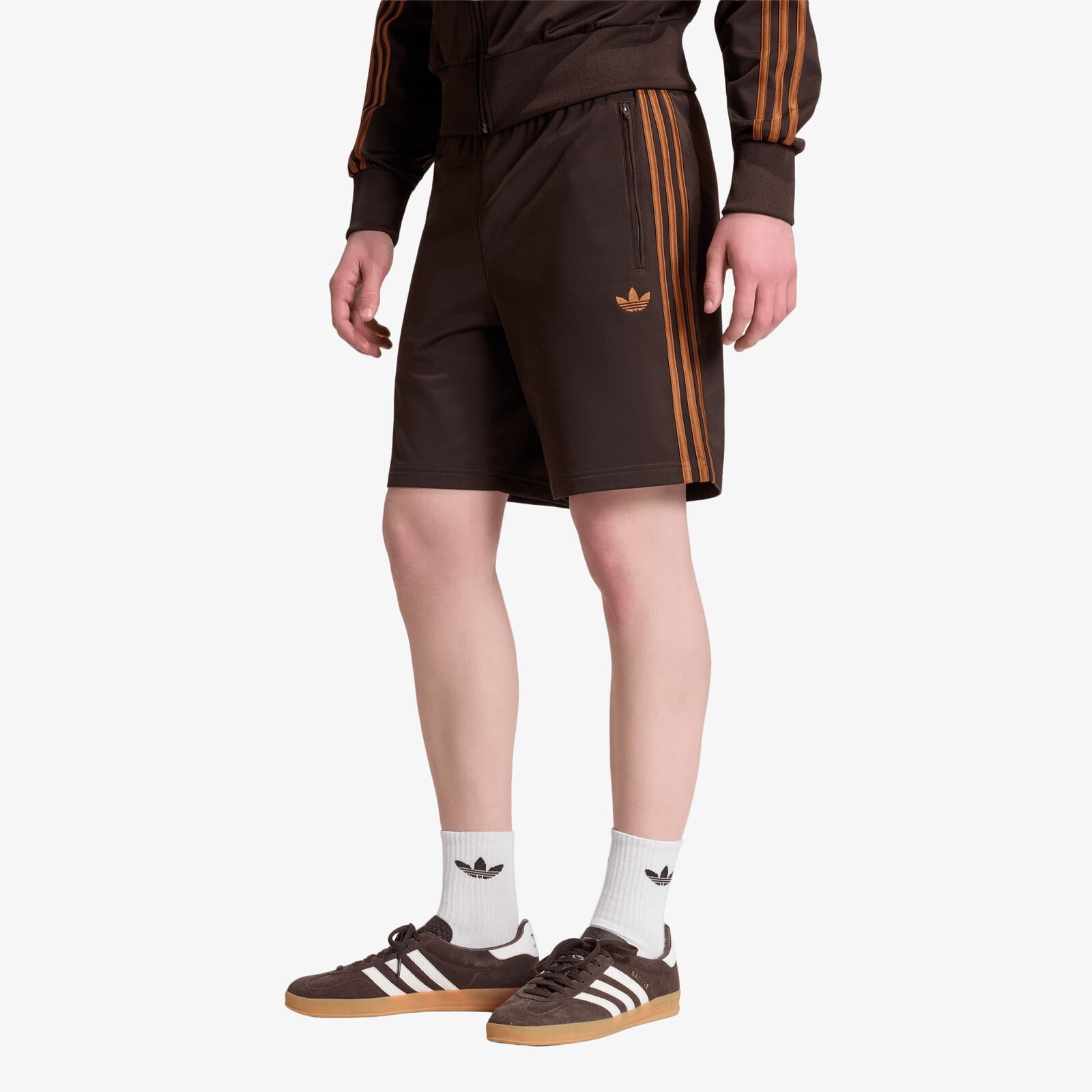 Šortky adidas Firebird Shorts Aurora Coffee/ Dusky Bronze XL