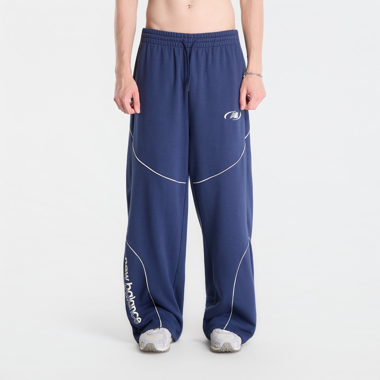Kalhoty New Balance Trackside French Terry Pant Nb Navy XL