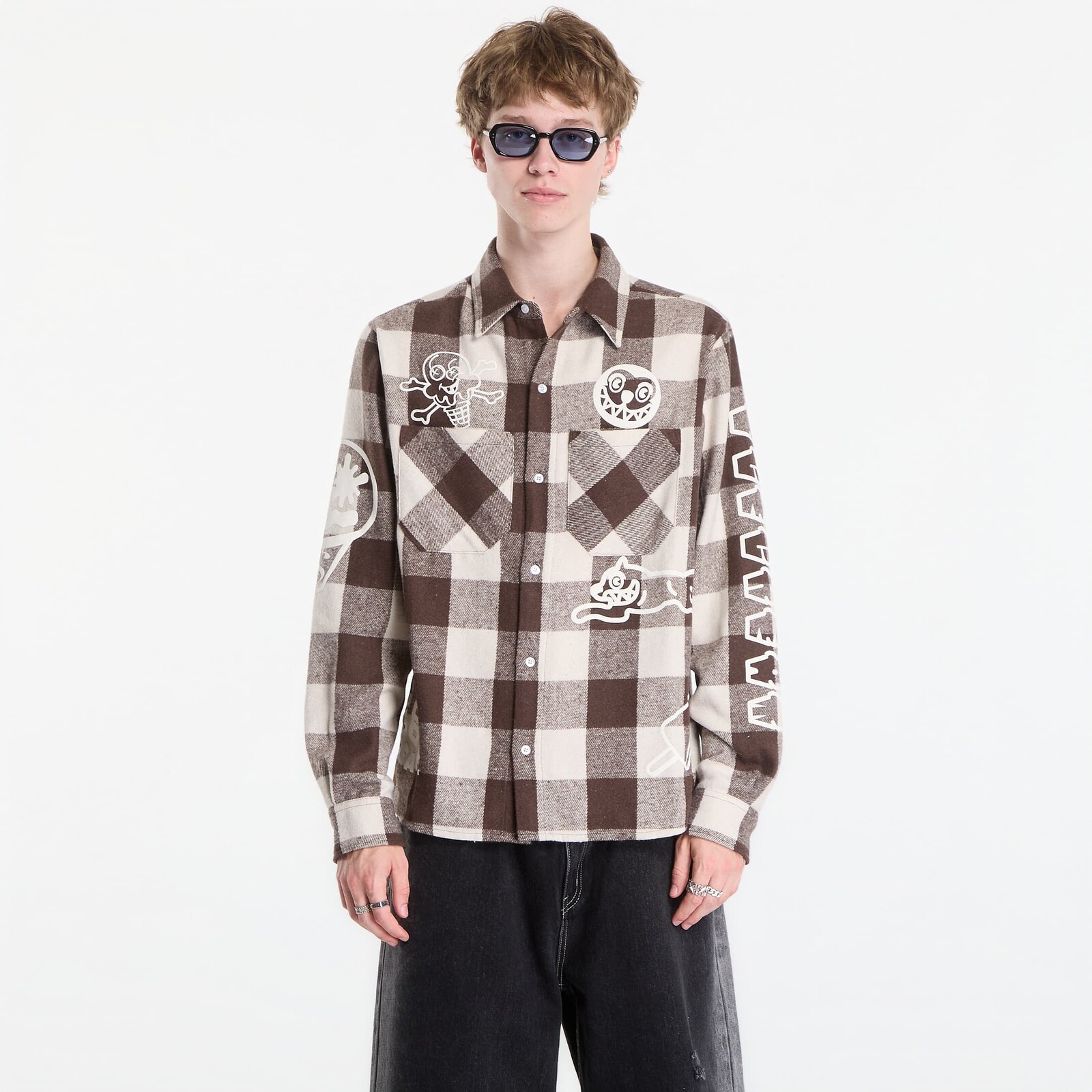 Košeľa Billionaire Boys Club Icecream Multi Logo Check Ls Shirt Brown M