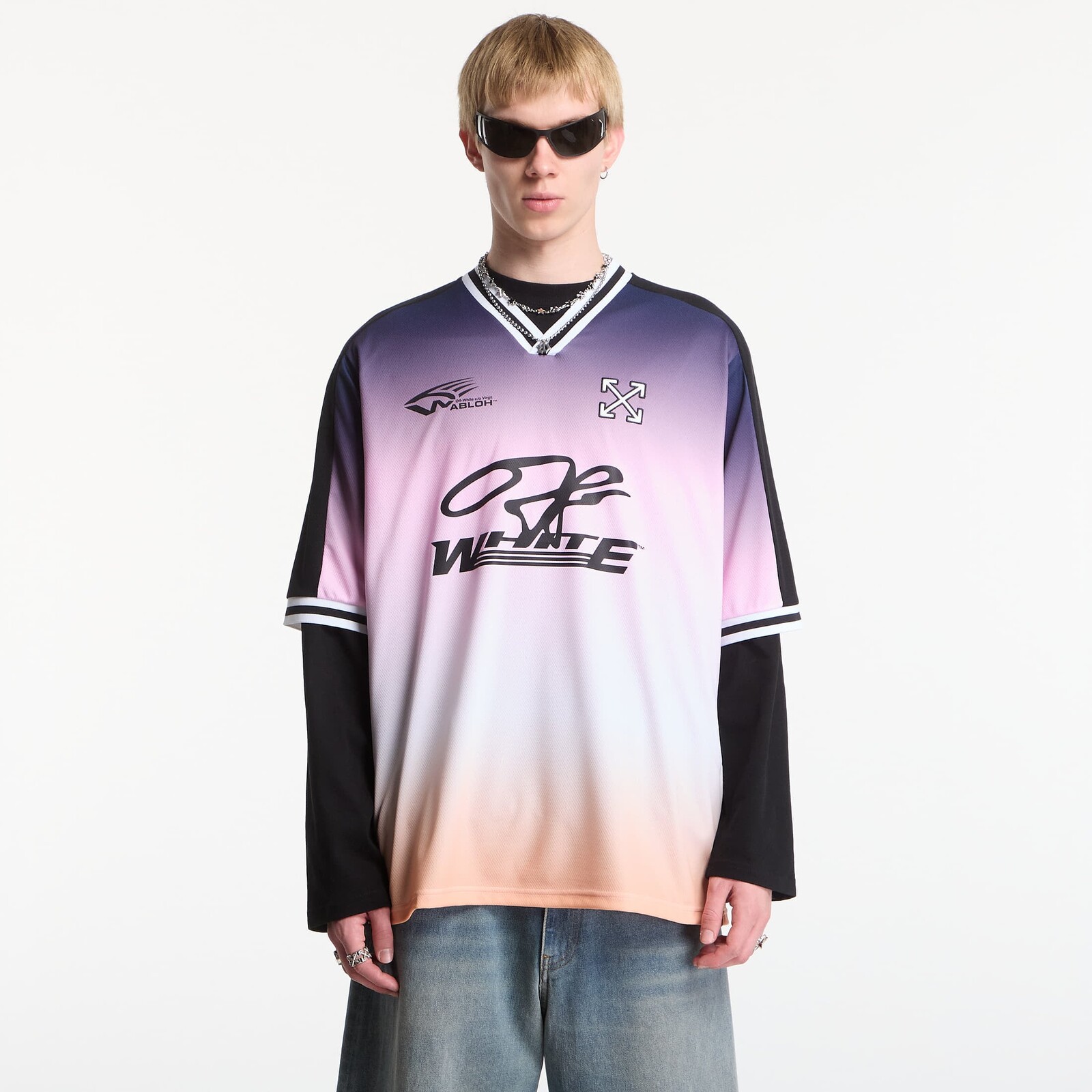 Tričko Off-White Degradè Soccer Tee UNISEX Bellini Black M