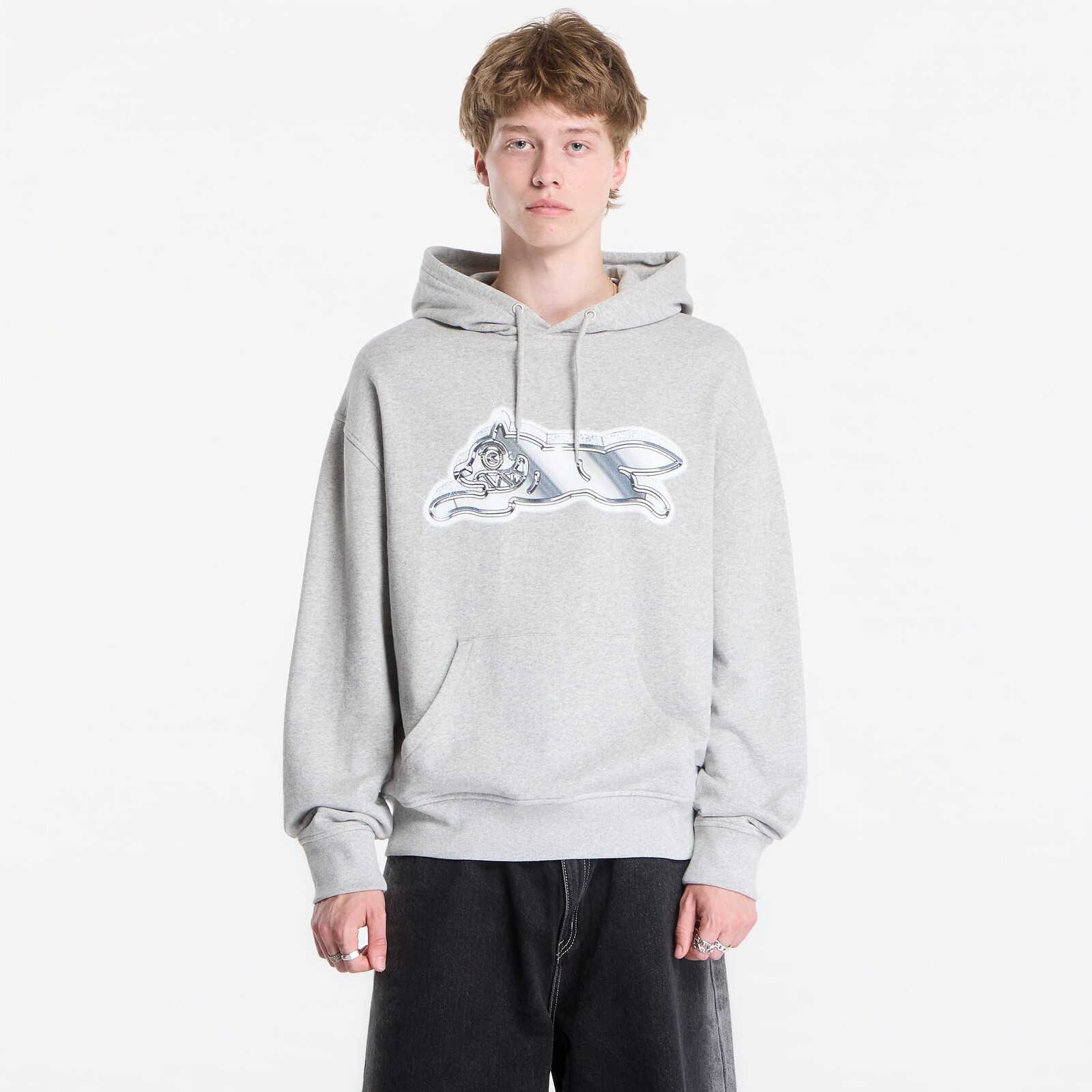 Mikina Billionaire Boys Club Icecream Iced Out Running Dog Popover Hood Heather Grey XL