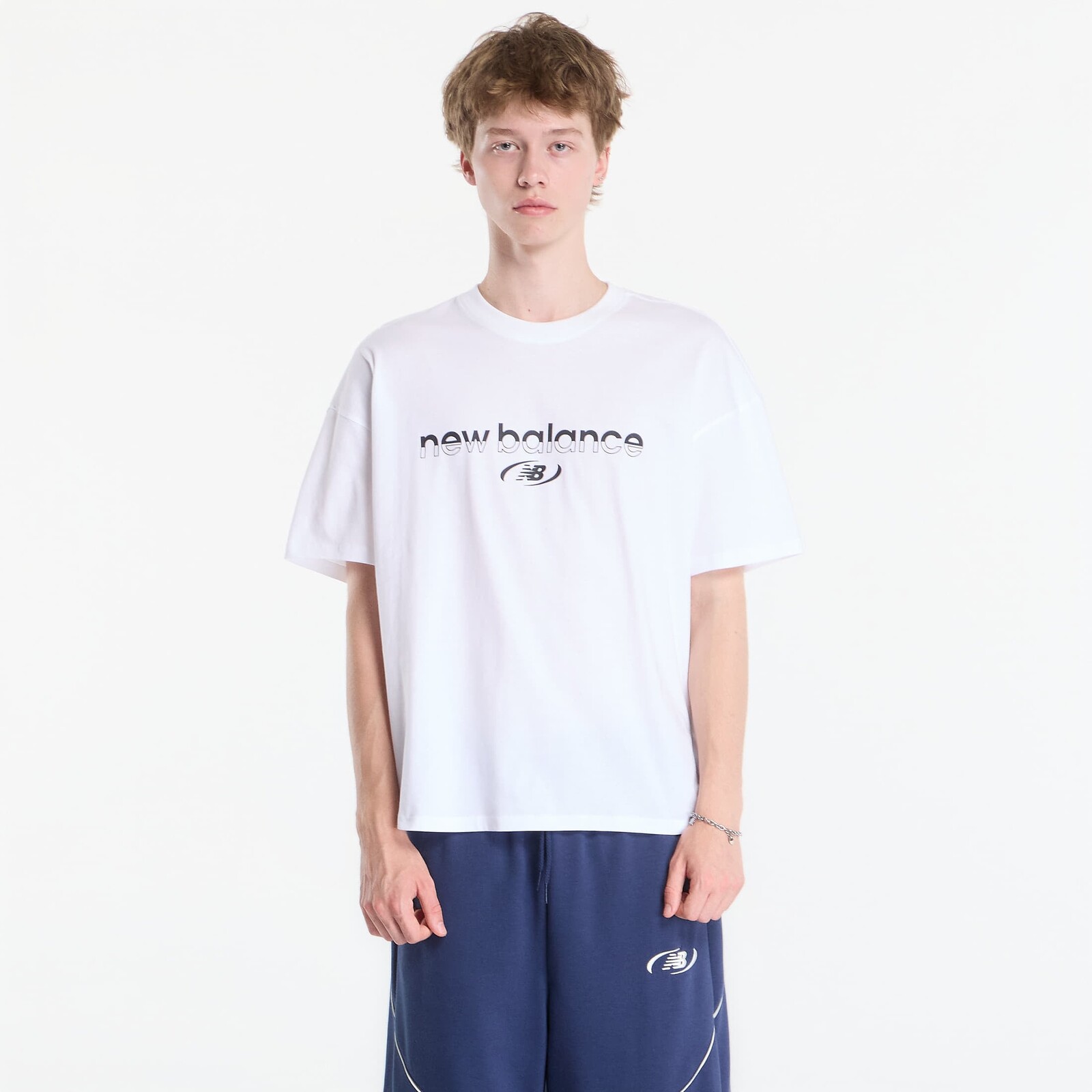 Tričko New Balance Trackside T-Shirt White XXL